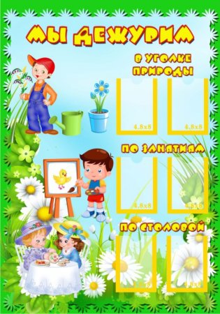 Уголок дежурства в детском саду