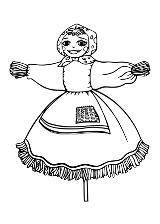 Масленица рисунок карандашом