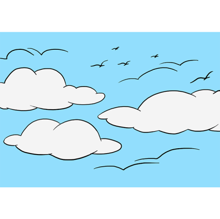 Облака рисунок карандашом для срисовки