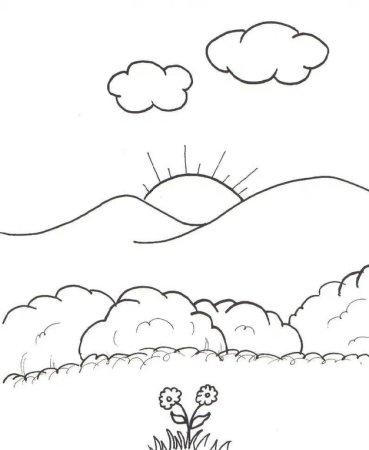 Раскраска небо