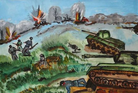 Лёгкие рисунки на военную тему лёгкие