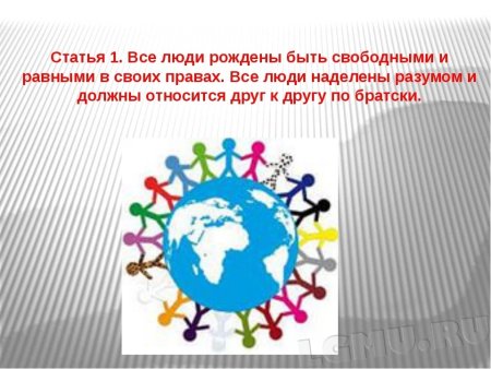 Обложка издания Всеобщая декларация прав человека 4 класс