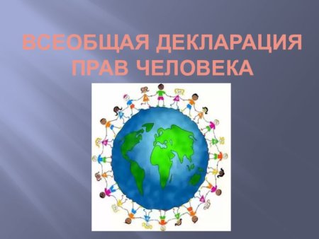 Всеобщая декларация прав человека обложка