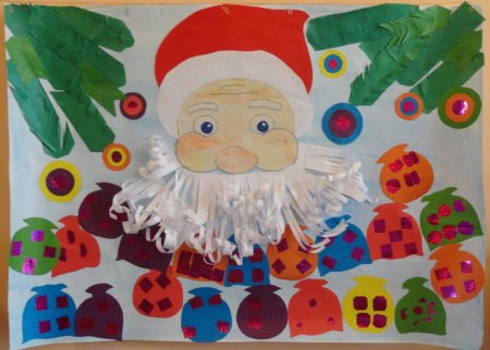 Аппликация дед Мороз в детский сад