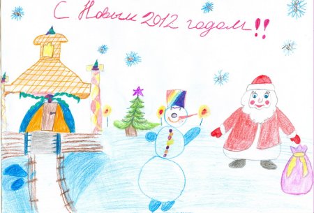 Детские рисунки Деда Мороза