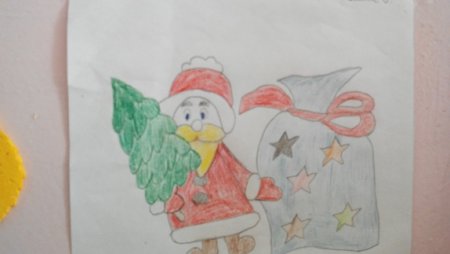Подарок деду Морозу рисунок дошкольников