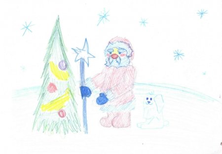 Новогодняя фантазия рисунок карандашом