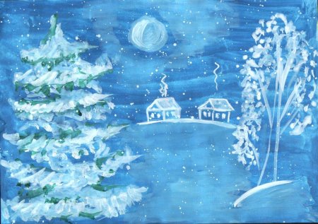 Рисунок на зимнюю тему
