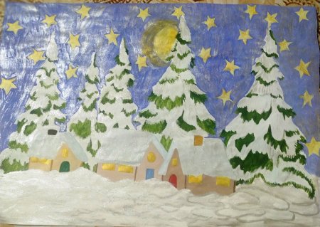 Рисование зима старшая группа