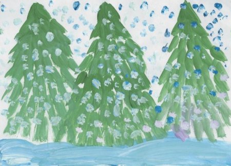 Рисунок на тему зима