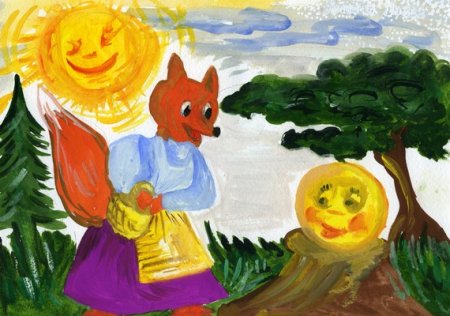 Рисование по сказке Колобок