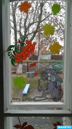 Рисование на окнах в детском саду