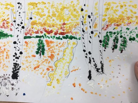 Осеннее дерево из конфетти