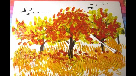 Техника пуантилизм ватными палочками