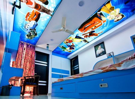 Фотопечать на потолке в детской
