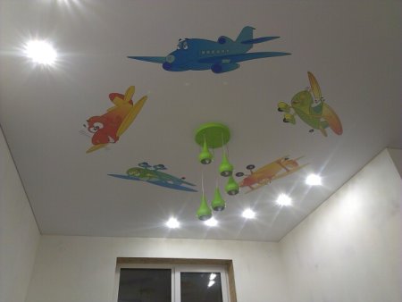 Фотопечать на потолке в детской