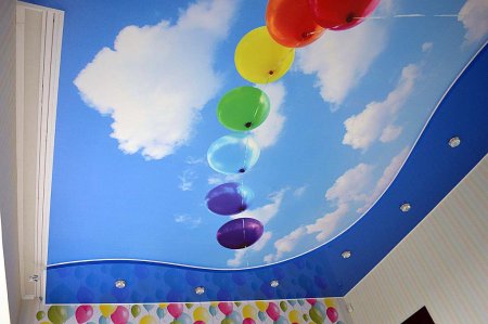 Натяжные потолки в детскую комнату