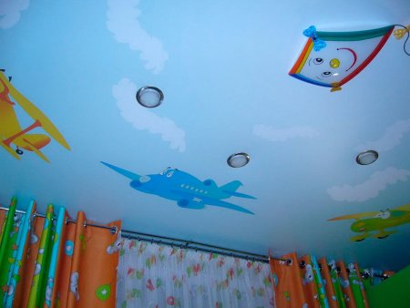 Потолки с фотопечатью в детскую