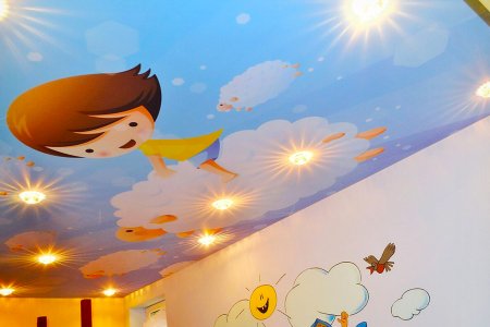 Натяжной потолок в детскую