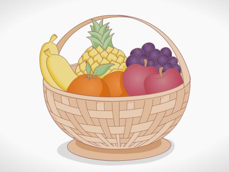 Корзина с фруктами для детей