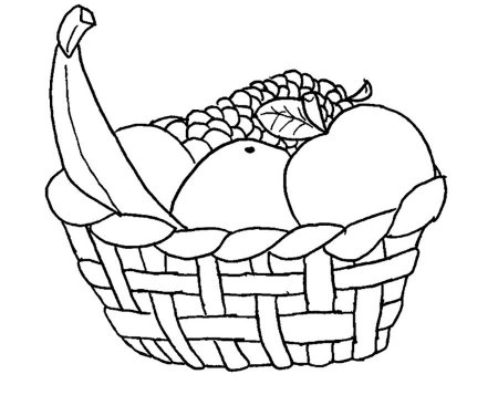 Корзинка раскраска