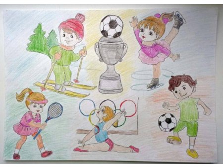 Рисование на спортивную тему