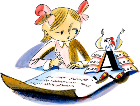 Аля, Кляксич и буква а