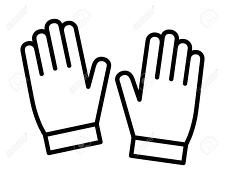 Перчатки раскраска для детей