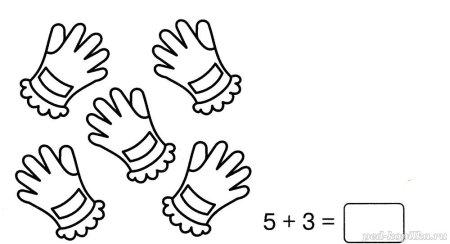 Перчатки раскраска для детей