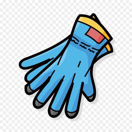 Перчатки детские на прозрачном фоне