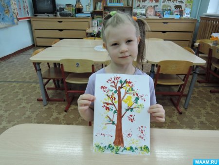 «Осенние листья» (Отпечатки листьев) дети