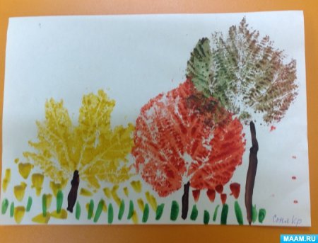 Рисование в средней группе на тему осень