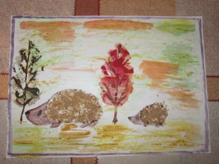 Техника набрызг дерево