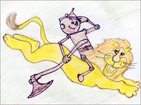 Волшебник изумрудного города рисунок