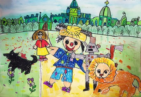 Волшебник изумрудного города рисунок для детей к сказке