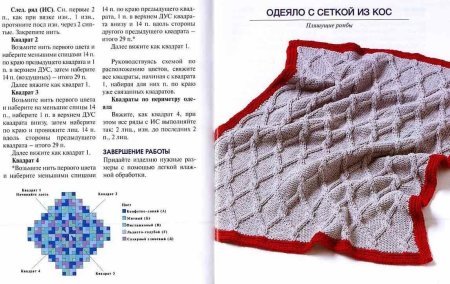 Вязание пледа для новорожденных спицами с описанием и схемами