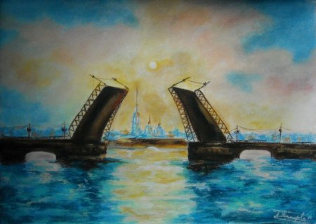 Питер Дворцовый мост картины
