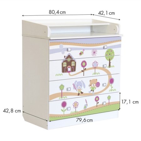 Пеленальный комод Polini simple 1580