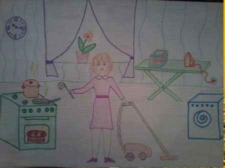Рисунок на тему мама домохозяйка