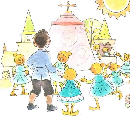 Городок в табакерке рисунок карандашом