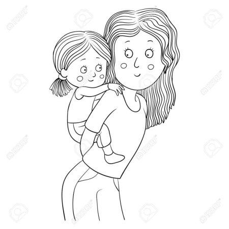 Раскраска мама