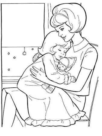 Раскраска с днем рождения мама