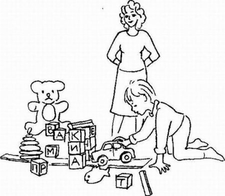 Семейные заботы раскраски для малышей
