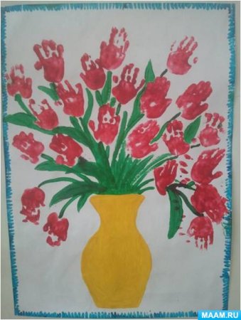 Рисование 8 марта старшая группа