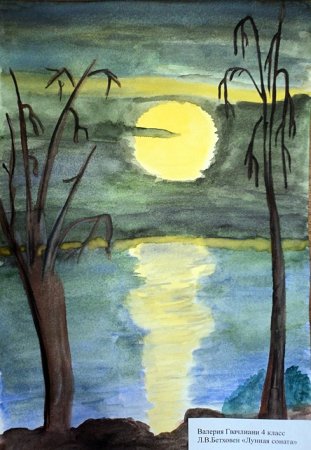 Нарисовать вечер ребенку