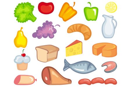 Продукты питания раскраска для детей
