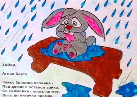 Рисунок к стихотворению Агнии Барто