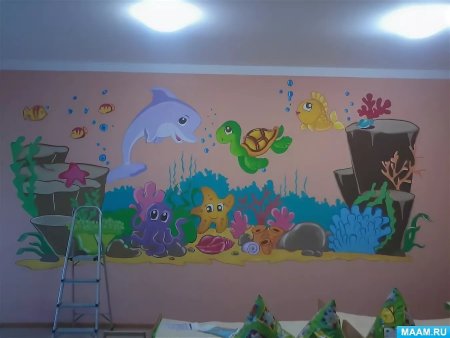 Украшение стен для выставки в детском саду