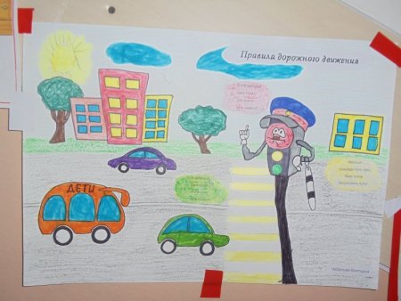 Рисунок ПДД светофор