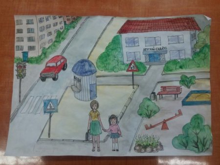 Рисунок дом школа дом